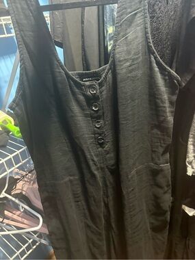 Prana Black Sleeveless button up jumper